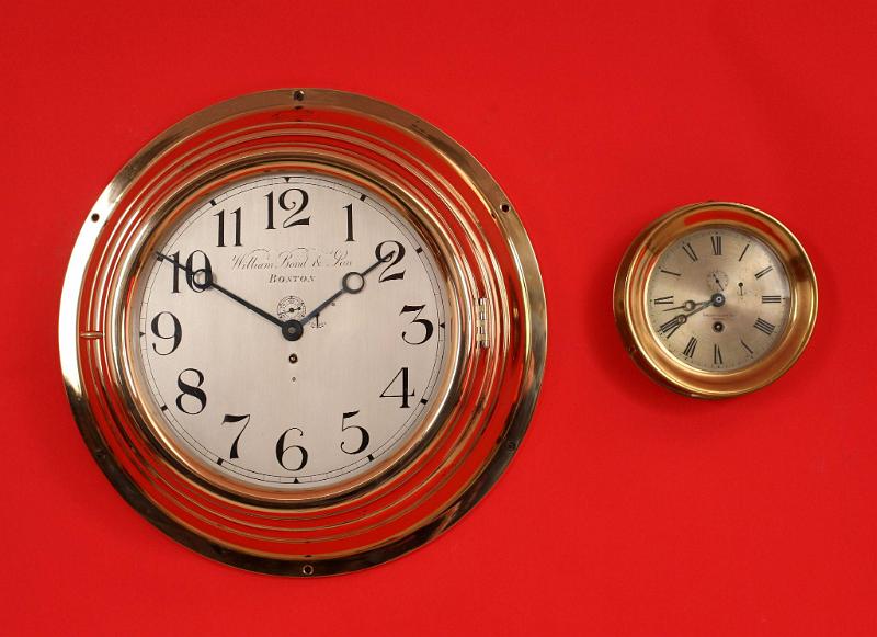 12 Inch Ward Room Clock made for the William Bond Shop Boston