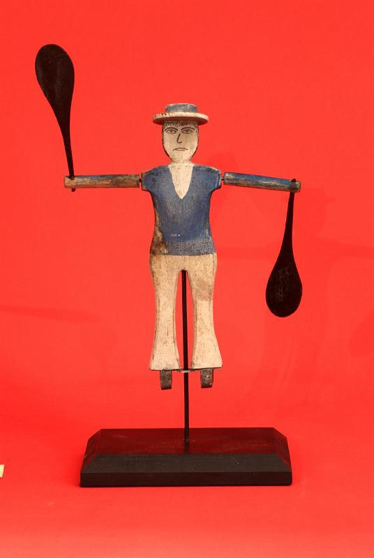 Carved and Painted Small Sailor Whirligig