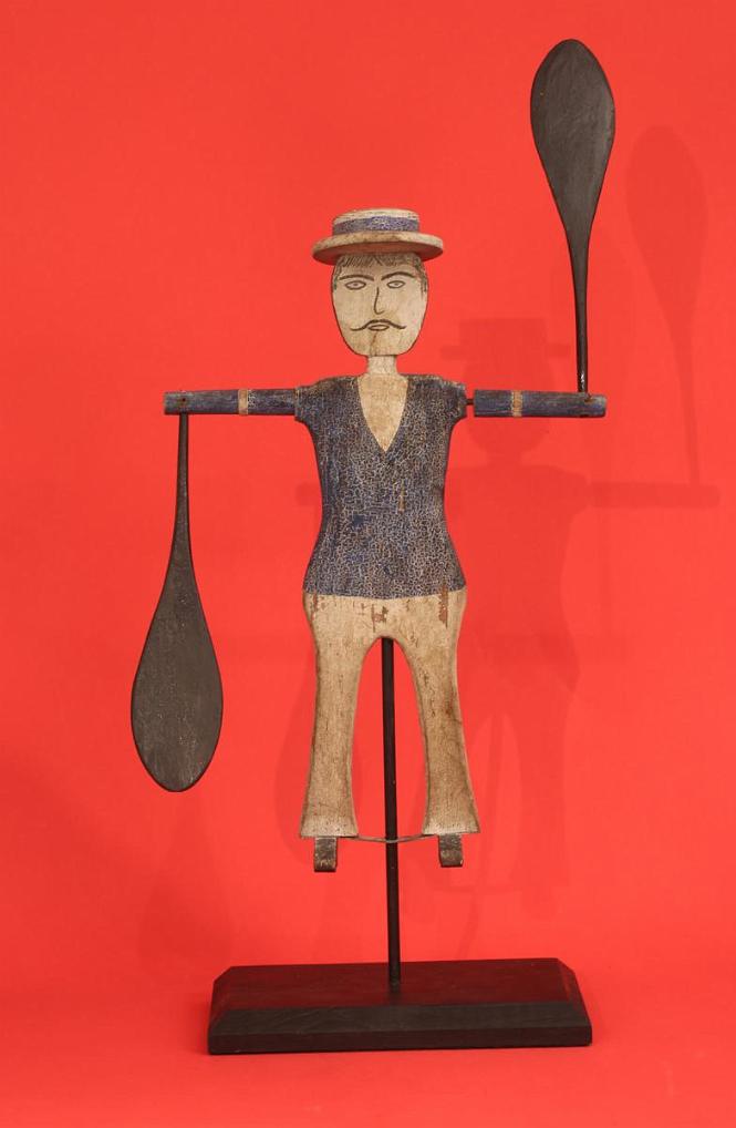 Large Carved and painted Sailors Whirligig