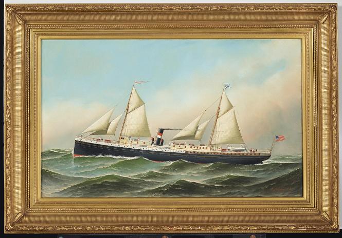 "City of Macon" by Antonio Jacobsen signed and dated 1888