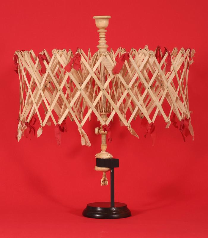 Whale Ivory and Whalebone Swift with Dog Head Shaped Clamp, Mid-19th Century