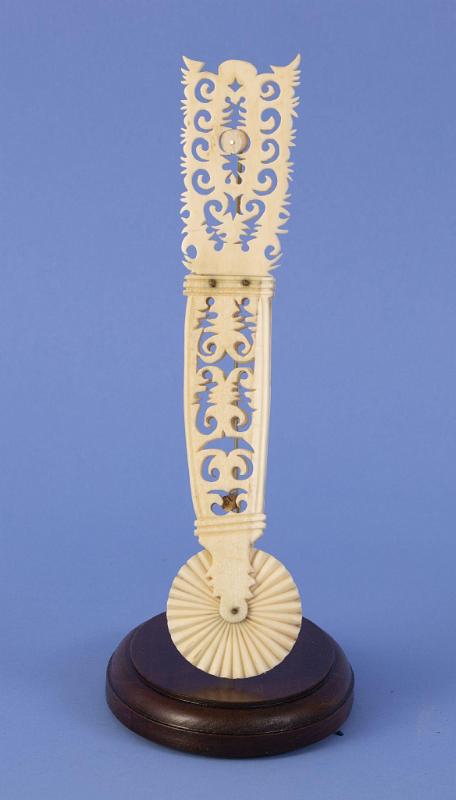 Large Pierced Scrimshaw Pie Crimper, American third quarter 19th Century