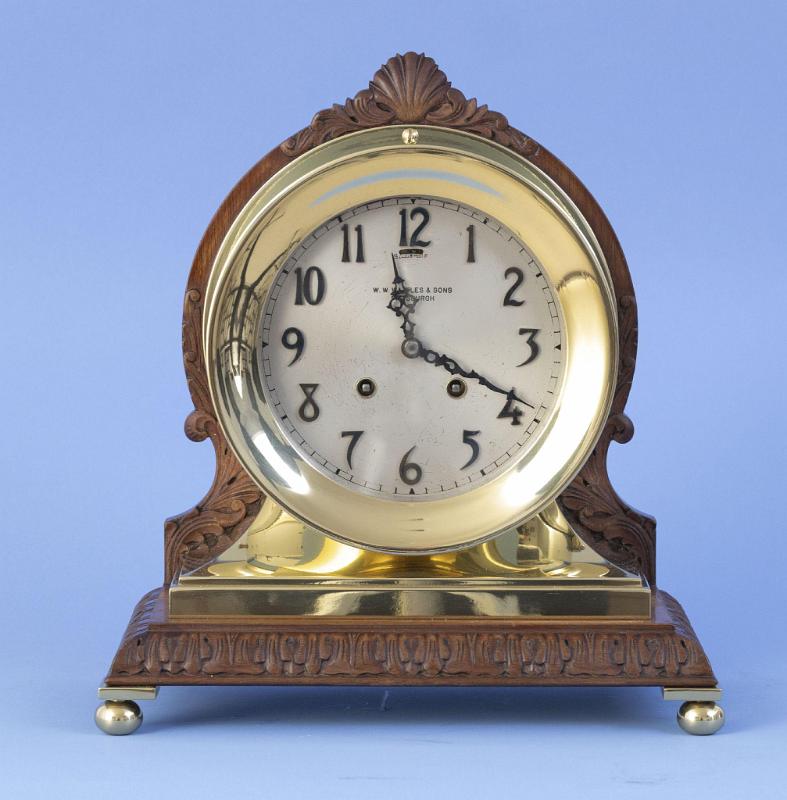 Rare Chelsea "Commander Clock with Carved No. 1 Base with 6Inch Special Dial, circa 1911