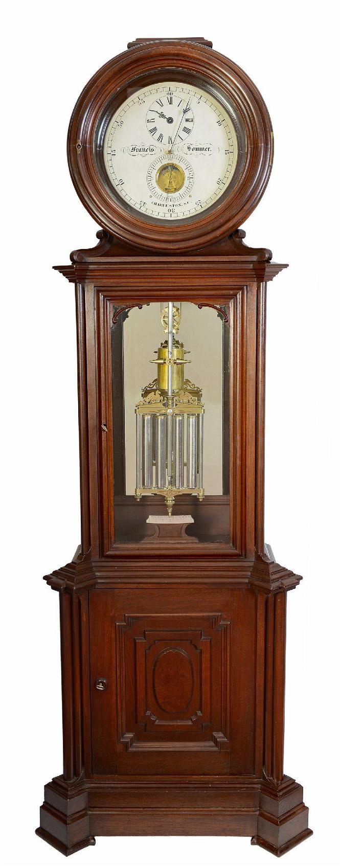 Thirty-Day Astro-Regulator Floor Standing, Award Winning Clock signed Francis Summer, South Carolina, Circa 1873