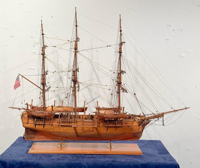 Exceptional Plank on Frame Model of the Whale Ship "Charles W. Morgan" by the Master Builder Peter Ness.