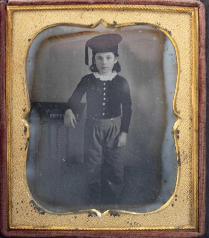 Sixth Plate Daguerretype  of a Young Child Dressed in a Sailor's Outfit