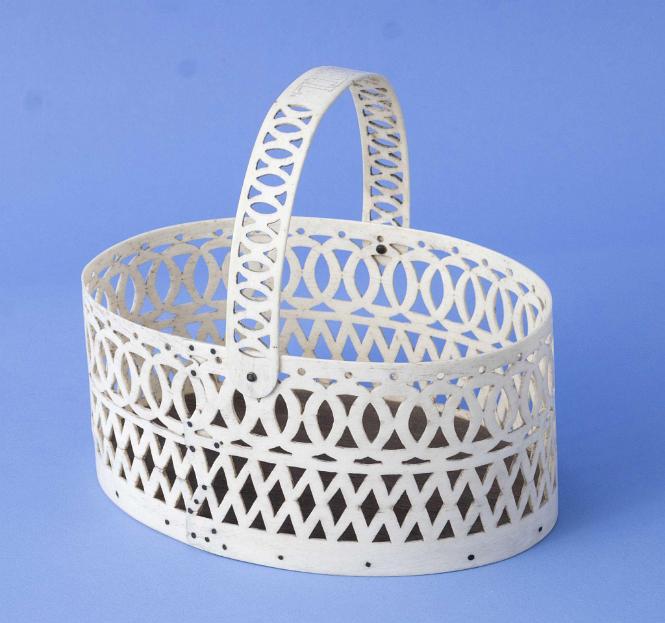 Nantucket Carved and Pierced Whalebone Ditty Basket, American, circa 1850