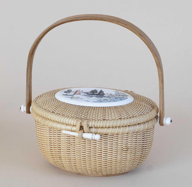 Nantucket Cocktail Size Purse signed on Bottom "Donna Cifranic, Nantucket Island 1987".