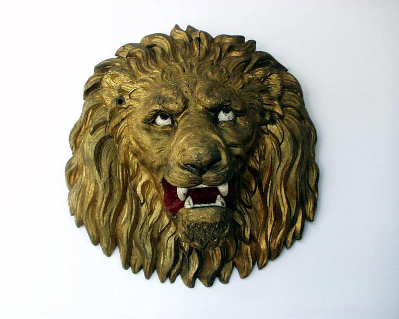 Circus Tableau Lion's Head 38" Diameter Attriibuted to Samuel Robb circa 1880