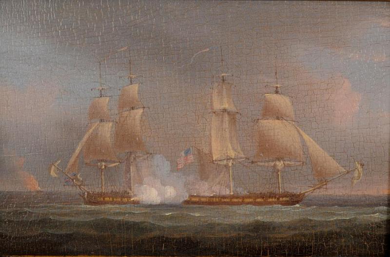 War of 1812 Naval Engagement by Thomas Whitcomb